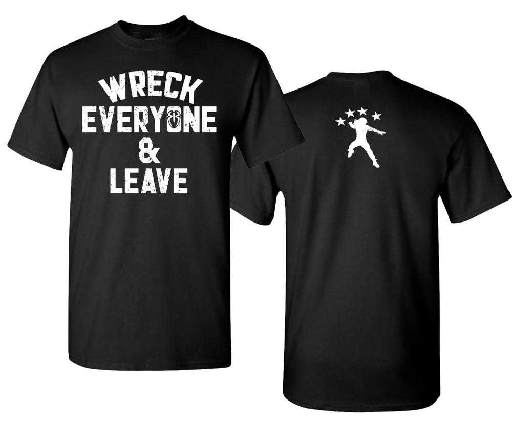 WWE Roman Reigns Wreck Everyone And Leave Herren Schwarz T-Shirt M