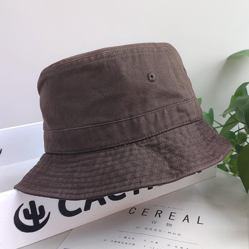 2023 großen Kopf Plus Größe Eimer Hut für Männer Reine Baumwolle Panama Fischer Hut Koreanische Mann Frauen 59 cm 60 cm 62 cm 63 cm Sonnenhut L 57-59cm kaffeebraun