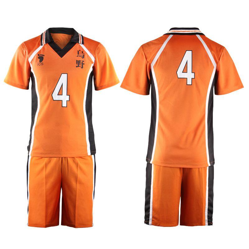 Karasuno Haikyuu High School Uniform Sportbekleidung Anzug Trikot Cosplay Kostüme 4,XL