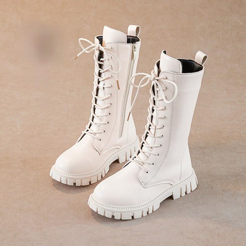 Mädchen Stiefel Winter Koreanischen Britischen Stil Kinder Martin Stiefel Kleine Mädchen Hohe Stiefel Prinzessin Stiefel 33