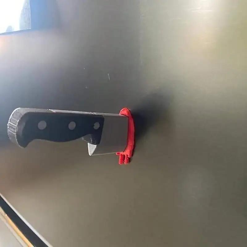 3D Kreativer Kühlschrankmagnet Lustiges Messer Axt Ahornblatt Kühlschrankmagnete Kühlschrank Mikrowelle Magnetaufkleber Heimdekoration 1PCS