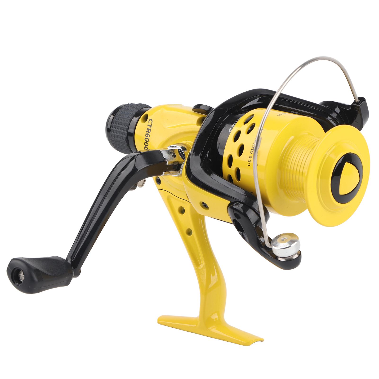 12+BB 5.5:1 Angelrolle Klappbarer Arm Kurbelarm Heckbremsrolle Fisch Spinnrollen (CTR 6000)