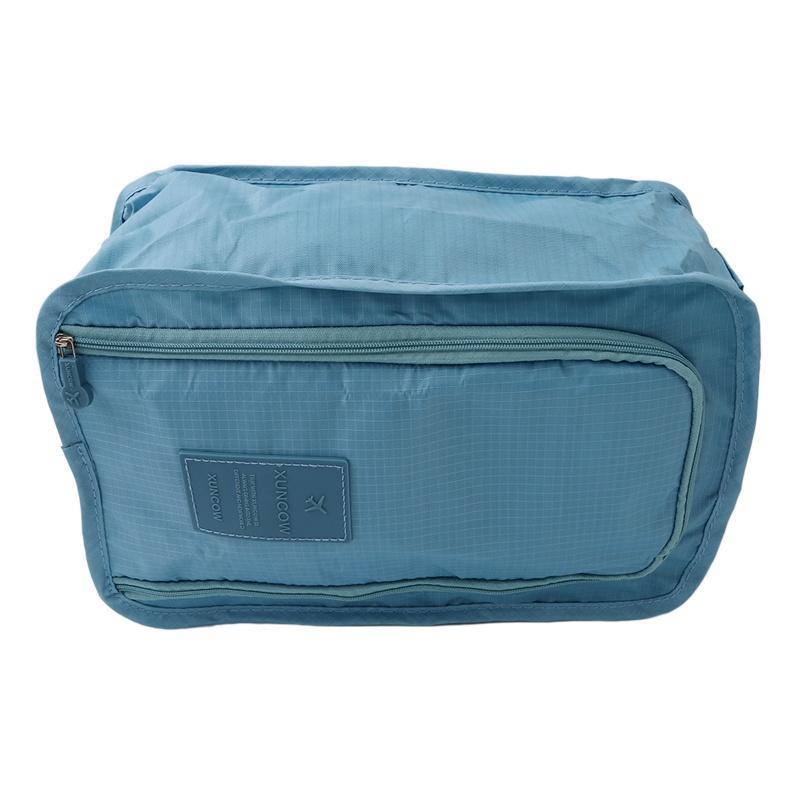 Reisebeutel Aufbewahrung Rasy Reißverschlusstasche Wasserdicht Wäsche Schuhe Organizer Set zum Packen Kleidung Toilettenartikel Kosmetiktaschen Gepäckzubehör blau