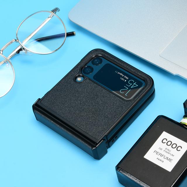 Anti-Knock Non-Slip Luxus Klapp Fall Für Samsung Galaxy Z Flip 4 5g Flip4 Flip3 Flip 3 Zflip4 Anti-Drop Schutz Coque for Samsung Z Flip 3 schwarz