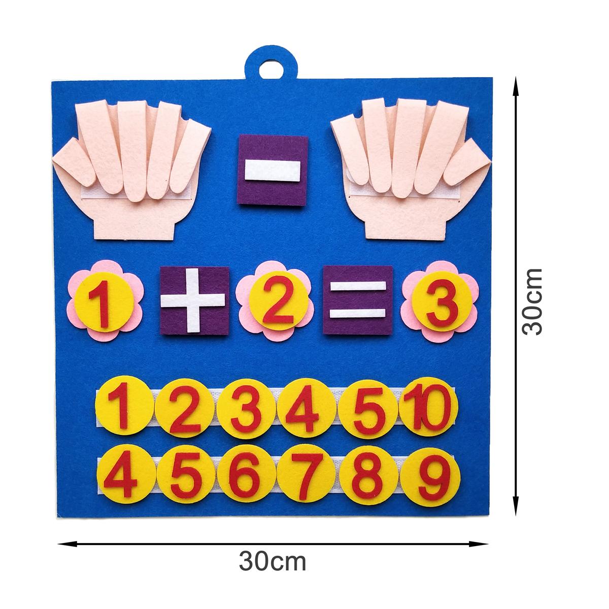 Kid Filz Finger Zahlen Mathe Spielzeug Montessori Spielzeug Kinder Zählen Frühen Lernen Für Kleinkinder Intelligenz Entwickeln 30*30cm