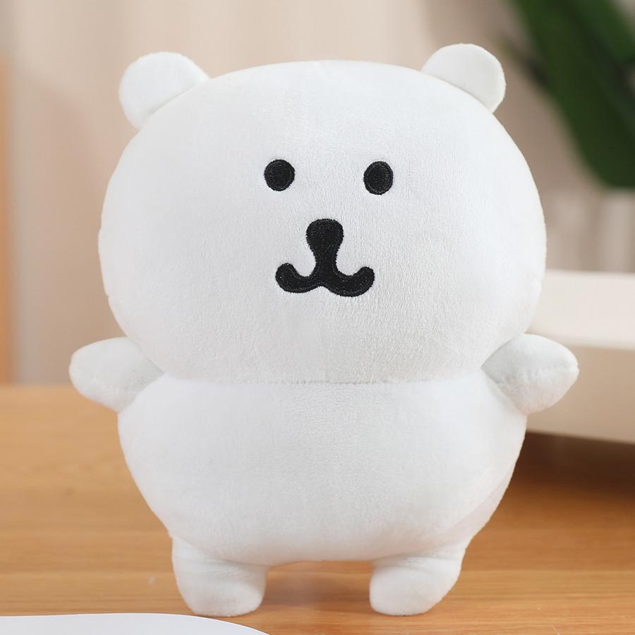 Süßer selbstironischer Bär Plüschtier Kawaii Gleicher Stil Japanischer Anime Weißer Bär Kindergeburtstag Weihnachtsgeschenk 11cm