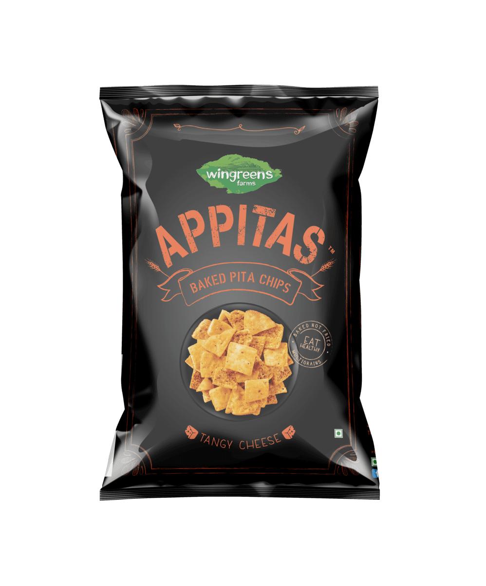 Pita-Chips mit würzigem Käse (60 gr), Pikante Käse-Pita-Chips Wingreens Farms