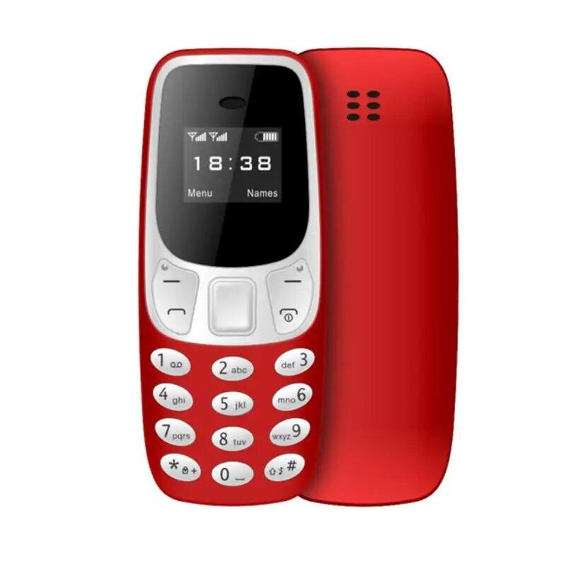 BM10 Mini-Handy mit Dual-Sim-Karte und MP3-Player, freigeschaltetes FM-Handy, Sprachwechsel-Wähltelefon, kabelloses Headset rot