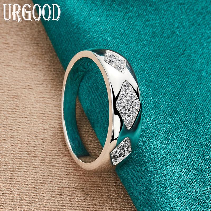925 Sterling Silber AAA Zirkon Ring Modeschmuck 9#-59.9mm