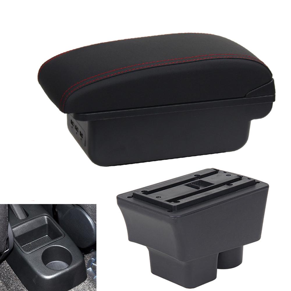 Für Skoda FABIA Armlehne Für Skoda Fabia 2 Auto Armlehne Box Retrofit Teile Lagerung Box Innen Teile Auto Zubehör 2008-2014 schwarz/rot