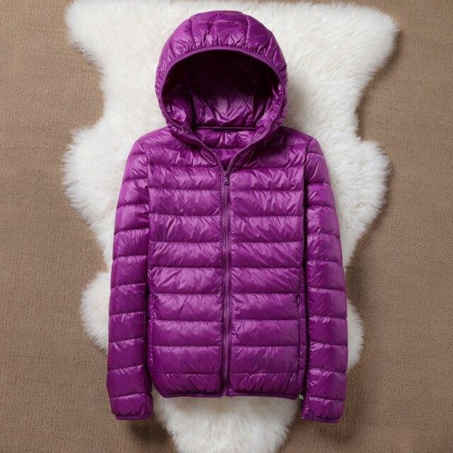 Daunenjacke Damen Mantel Herbst Winter Jacken für warme Steppparka Damen und leichte Damen Ultraleichte Kapuze XS blue