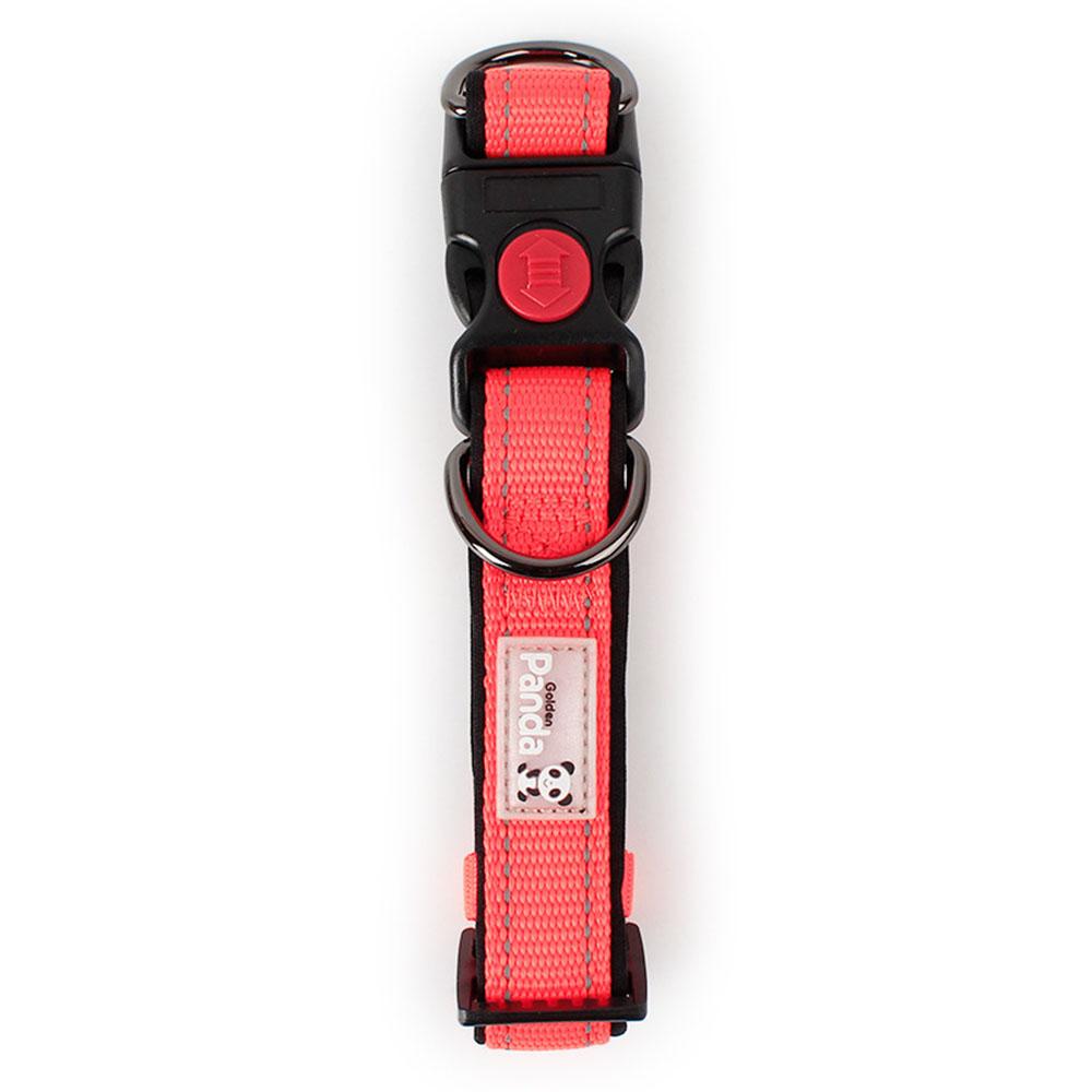 Reflektierendes Hundehalsband Gepolstertes Halsband Verstellbares Nylon-Hundehalsband mit Sicherheitsverschluss & Weicher Neoprenfütterung Atmungsaktives Haustierhalsband M orange