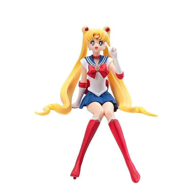 Sailor Moon Figur Actionspielzeug Tsukino Usagi PVC Niedliche Mini Actionfigur Kinderspielzeug Pack of 1 weiß