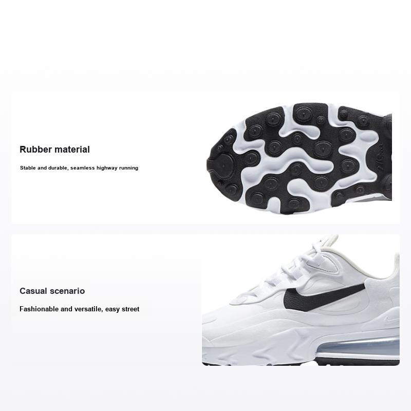 Nike Air Max 270 React Weiß Damen Sneaker Schwarz Metallic-Silber CI3899-101 38