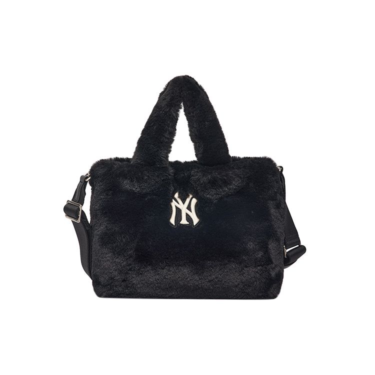 MLB Plüsch Fleece Stickerei Großes Logo Los Angeles Dodgers Tragetasche Damen Tragetasche Schwarz 3AORS0526-50BKS Black