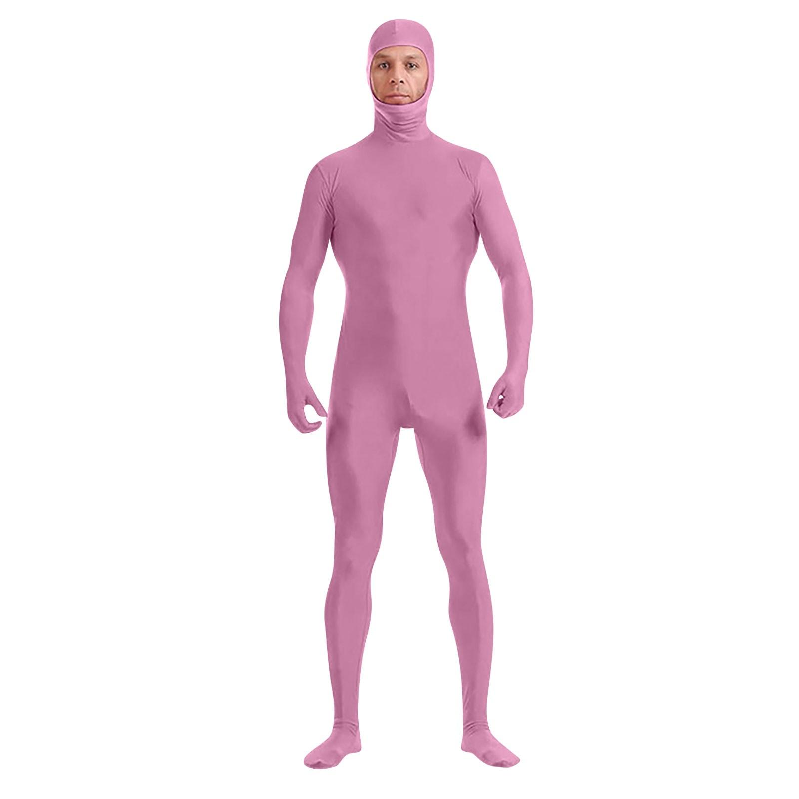 Zentai Anzug Cosplay Turnanzug Ganzkörperbody Green Screen Anzug Halloween Kostüme 180 licht lila