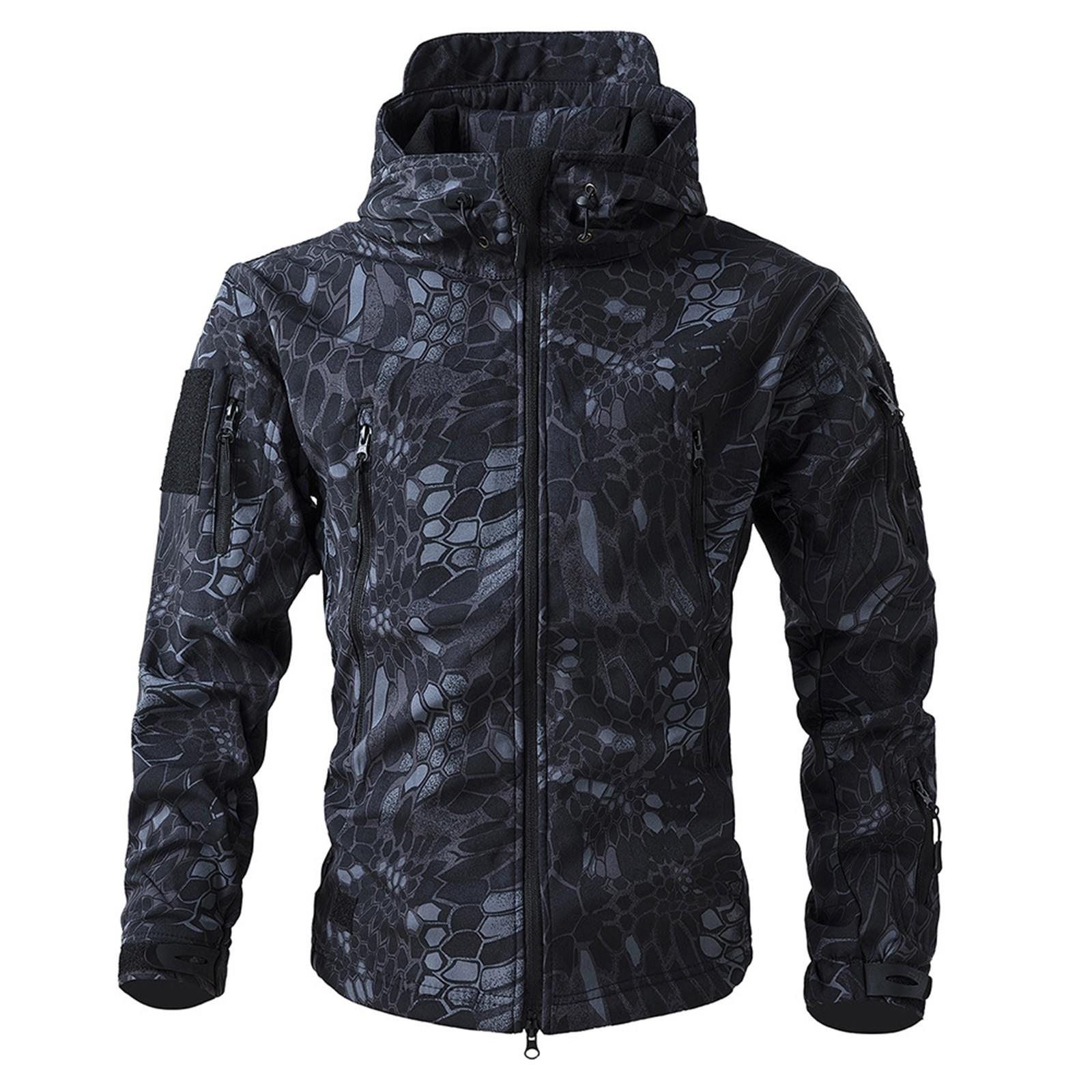 Herren Winter Camouflage Jacken Herren Mode Trend Jacken Atmungsaktive Winddichte Jacken Outdoor Sport Jacken M
