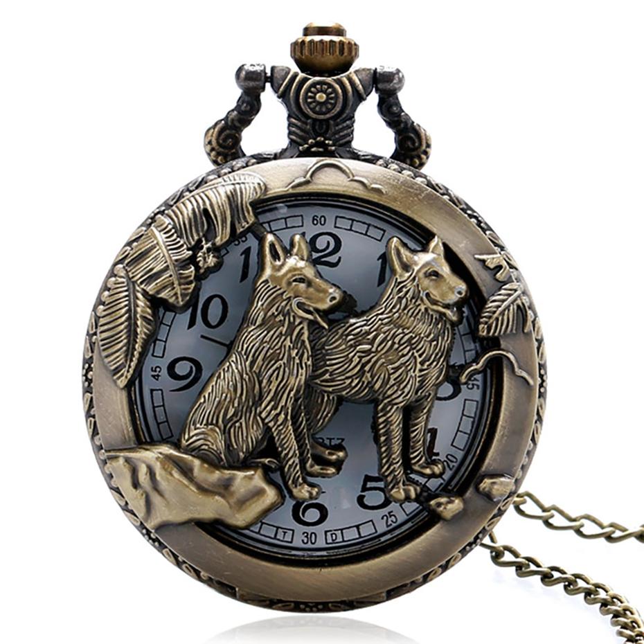 Taschenuhr im Vintage-Stil mit chinesischem Sternzeichen, Quarz-Taschenuhr mit Halskettenanhänger, Geschenk zum Sammeln, Geschenke für Männer und Frauen