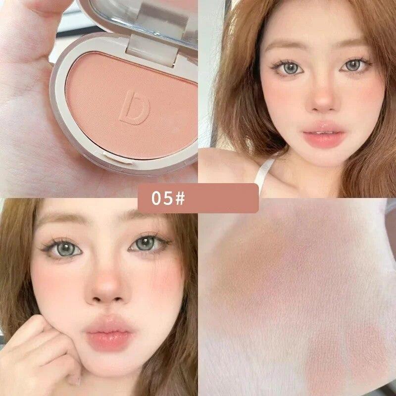 Girl Blush Peach Milk Pink Cream Makeup Rouge Palette Cheek Contour Powder Cosmetics Rouge Cream Makeup Rouge Cheek Tint Blush