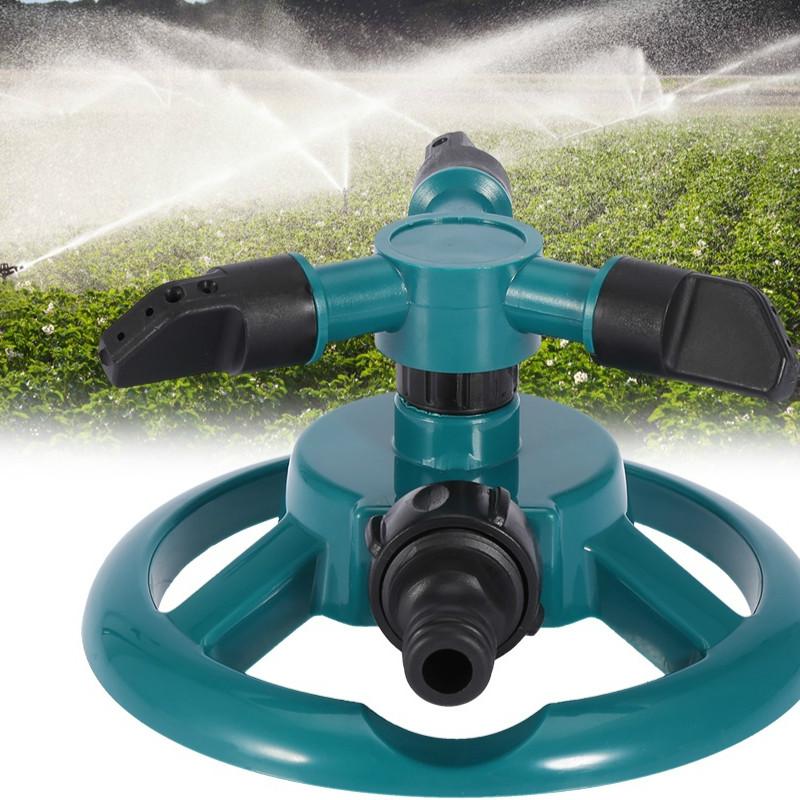 Garten Sprinkler Automatische Bewässerung Gras Rasen 360 Grad Rotierenden Wasser Sprinkler 3 Arme Düsen Garten Bewässerung Werkzeuge European style grün