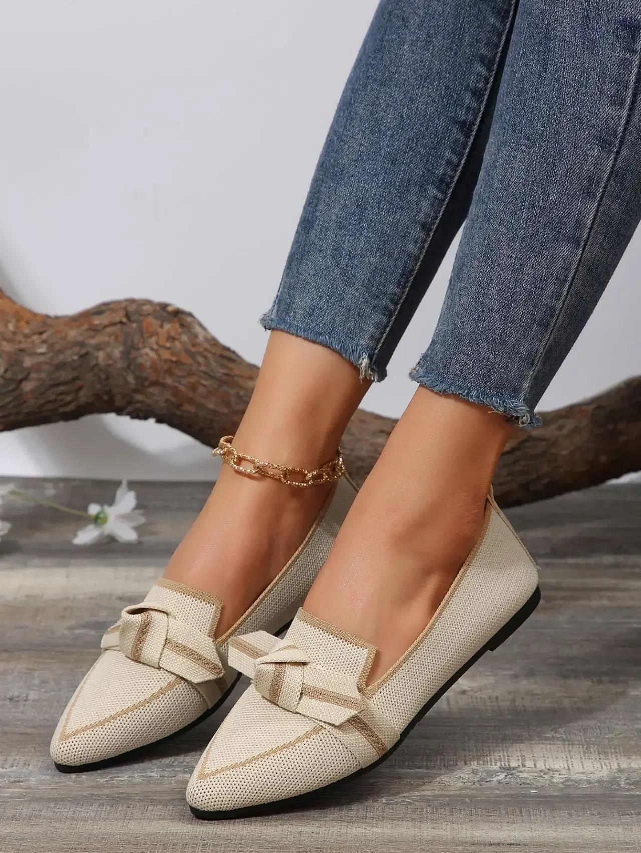 Damenschuhe mit Leopardenmuster, flache Schuhe mit spitzer Spitze, flache Freizeitschuhe, Retro-Schlupfschuhe, Damenschuhe, Wanderschuhe, Sportschuhe, Zapatillas Mujer 41