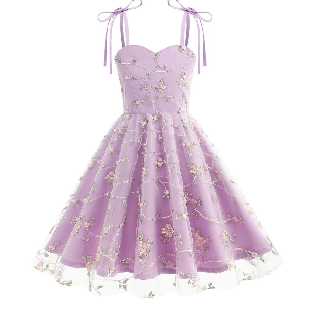 Mode Kinder Hosenträger Kleid Mesh Stickerei Bowknot Kleid Prinzessin Kleid 110