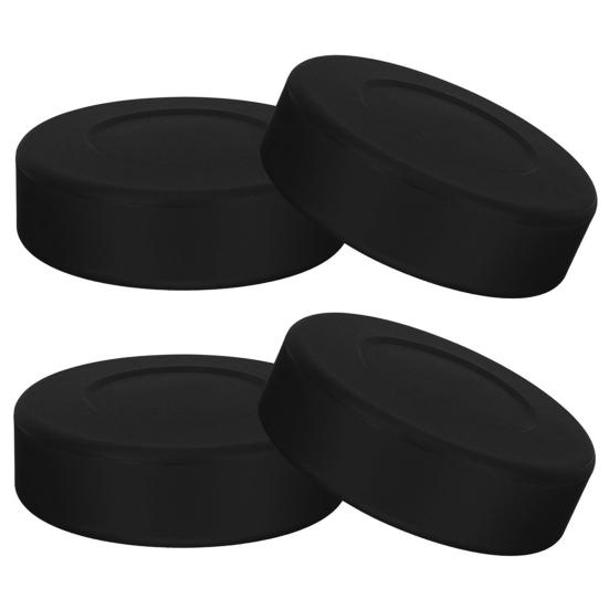 1/2/4 Stück Eishockey-Puck zum Üben & Klassisches Training Schwarz Matter Puck 4pcs schwarz