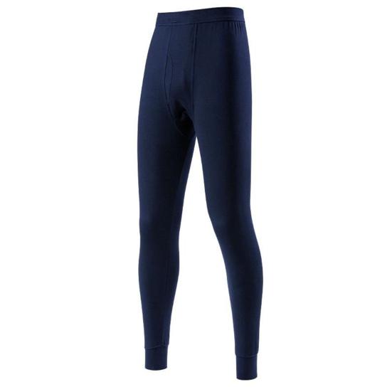 Herren Lange Unterhosen Baumwolle Thermounterwäsche Hosen Herbst Winter Männliche Leggings Nachtwäsche Unterhosen für Basisschicht Unterteile Alltagskleidung XL navy blau