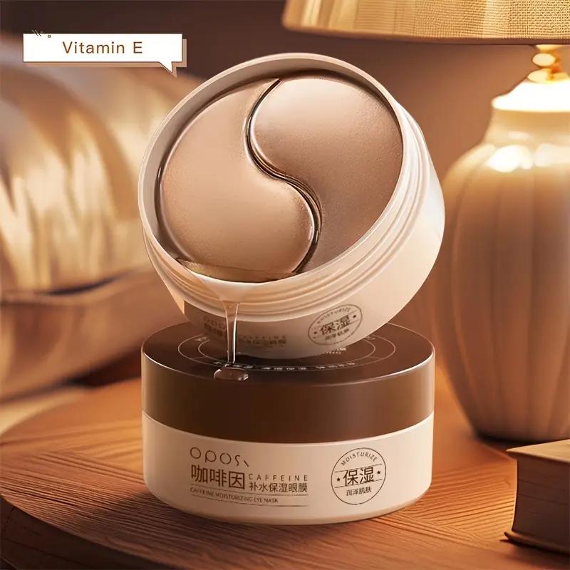 Augenpads mit Koffein und Niacinamid, Anti-Aging-Behandlungsmaske gegen Augenringe, Schwellungen und Fältchen, feuchtigkeitsspendend, straffend, Pflege unter den Augen, 60 Stück 60pcs/box