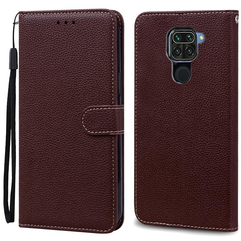 Für Redmi Note 9 Hülle Weiche TPU Leder Brieftasche Handyhülle Für Xiaomi Redmi Note 9 Note9 Hülle Flip Fundas Für Redmi Note 9 Hülle For Redmi Note 9 kaffeebraun