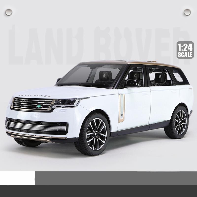 LYZRC Neu 1:24 Land Rover Range Rover SV2022 Legierung Diecast Off Road Modell Auto Sound & Licht Geschenk für Freund Geschenk für Kinder Kid weiß