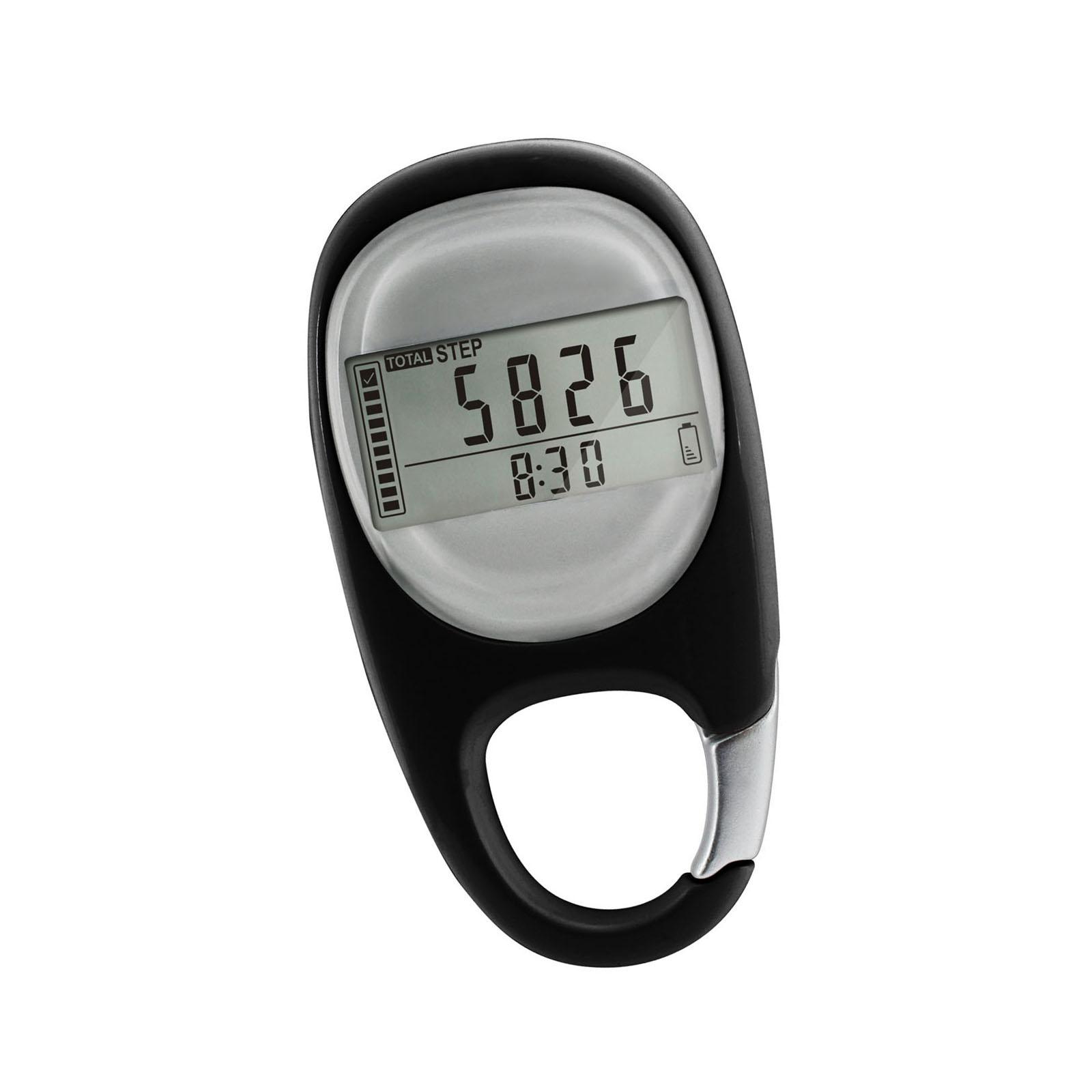 Einfacher, genauer Schrittzähler, 3D-Schrittzähler, genauer Sport-Schrittzähler für Schritt-Fitness, Wandern, Training, Sport schwarz