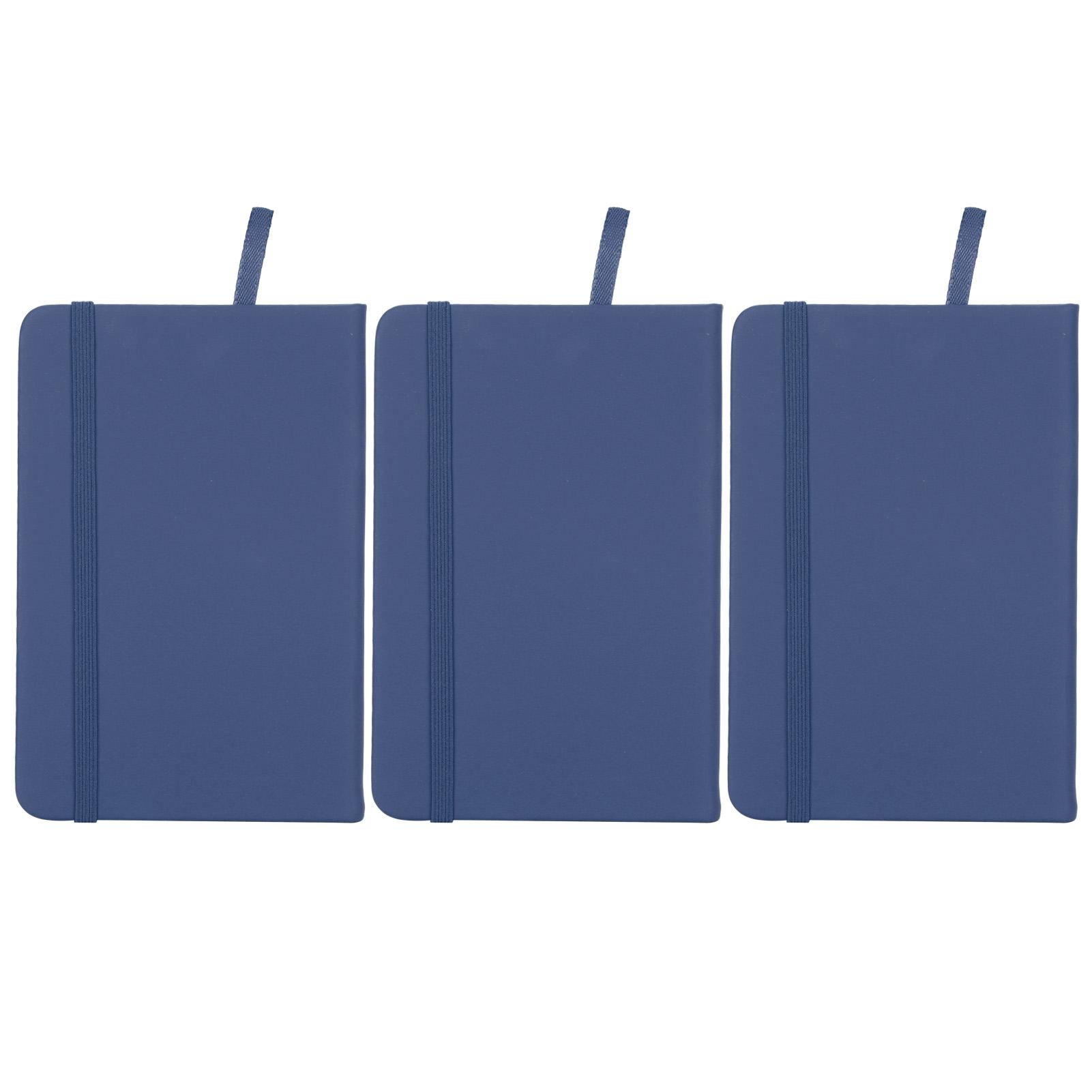 3 Stück PU A6 Business Notizblock Hardcover Gummiband Notizbuch Tagebuch Schreibwaren Büro Schulbedarf Blau blau