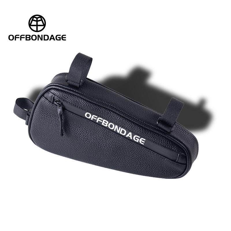 OFFBONDAGE Dreieckstasche Fahrradtasche Wasserdicht Reflektierend Radtasche Unterrohrtasche Fahrradzubehör black