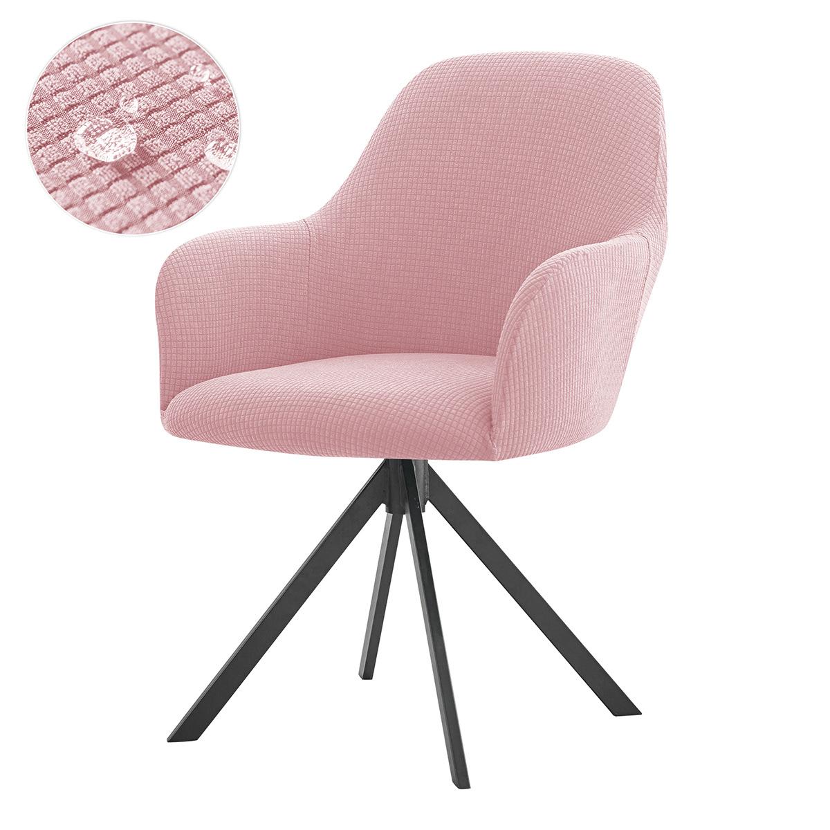 1PC Polar Fleece Hohe Arm Stuhl Abdeckungen Wasser Abweisend Elastische Esszimmer Sessel Schutz Sitz Hussen Stuhl Schutz Hause 1pc rosa