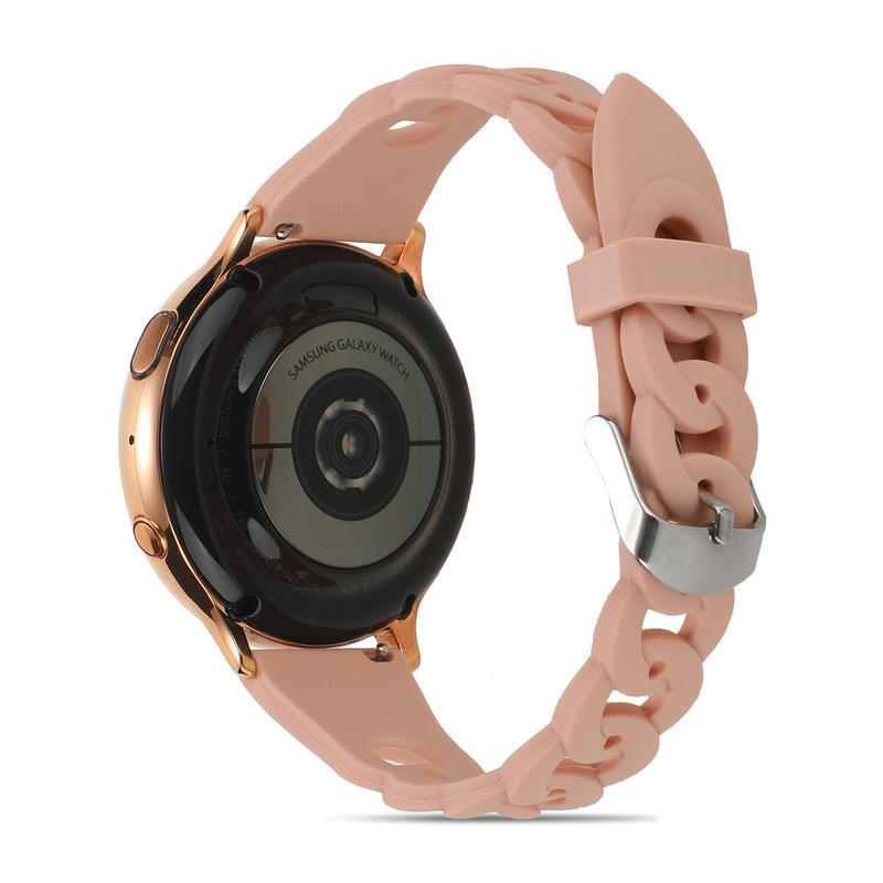 YurKem 20mm 22mm Damen Silikonarmband für Samsung Galaxy Watch 4 3 41mm 45mm Armband Armband S3 42mm 46mm Active 2 Gear Armband Huawei Gt 2 2e 42mm