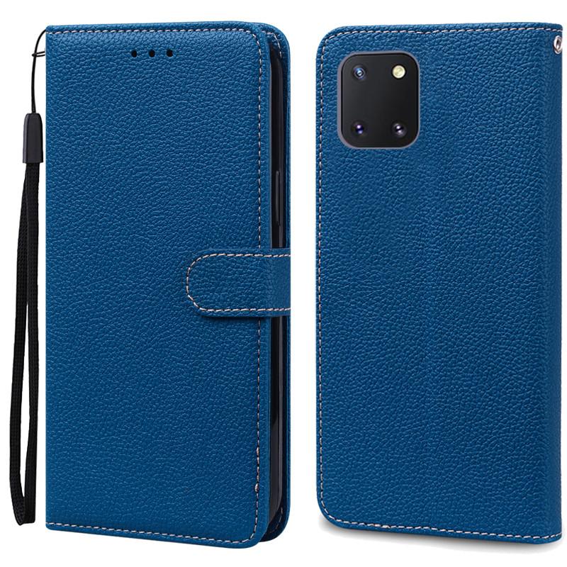 Note 10 Lite Case For Samsung Galaxy Note 10 Lite Case Wallet Leather Flip Case For Samsung Note 10 Lite Cover Coque Fundas Galaxy Note 10 Lite navy blau
