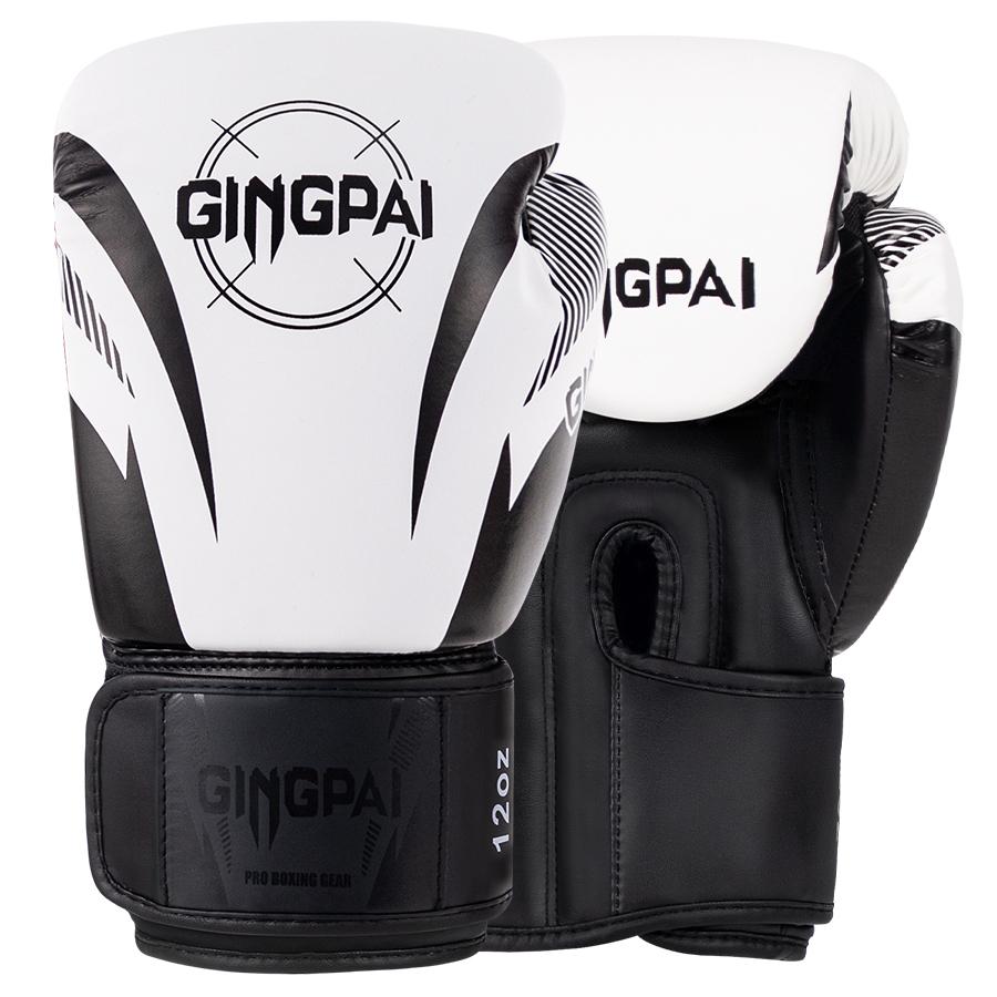 Gute Qualität Boxhandschuhe Muay Thai Handschuh Sanda Kampf Sparring Schlaghandschuhe Mma Kickboxhandschuhe Kinder Guantes De Box 6oz black