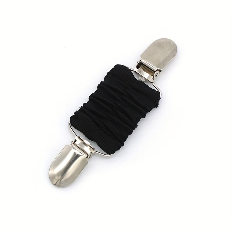 Elastische Kleidung Clip Brosche Pins Pullover Schal Cape Pins Für Frauen Mädchen Kleidung schwarz