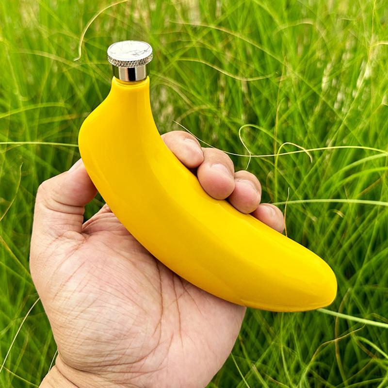 5 Unzen Edelstahl Banane Weinflasche Wein Whisky Topf Flasche Flachmann Trinker Alkohol Flasche Tragbare Trinkflasche onesize