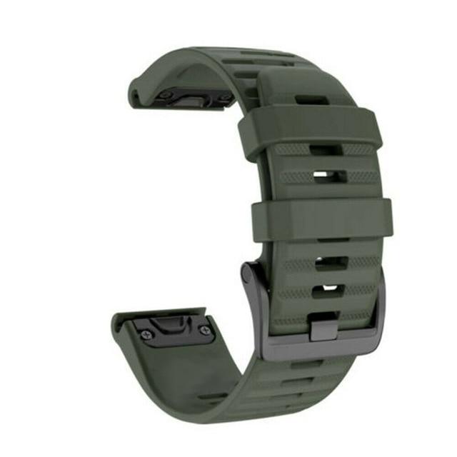 26 20 22 mm Sport-Silikon-Armband für Garmin Fenix ​​6X 6 6S Pro 5X 5 5S Plus 3 3HR Easy Fit Quick Release Armband 22mm Fenix 5 6 935 dunkelgrüne