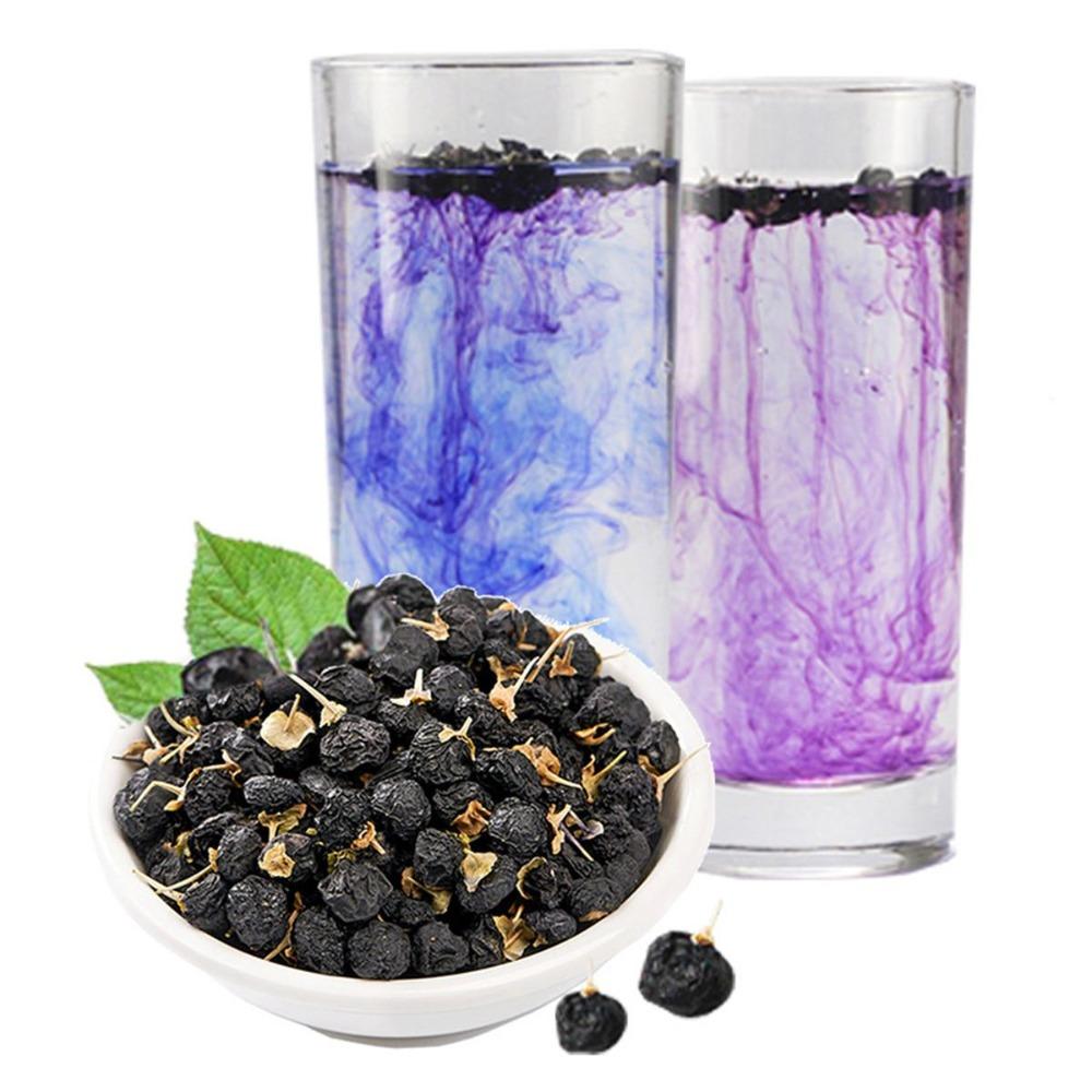 50g-500g Wilde Schwarze Goji-Beeren Getrocknet Lycium Chinesischer Kräutertee Grünes Lebensmittel