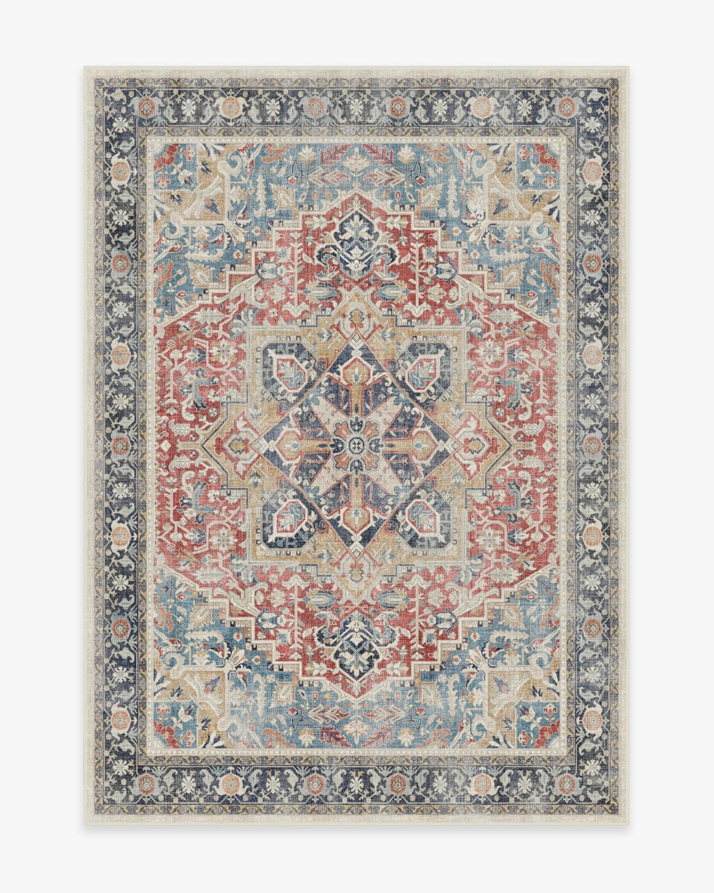 Traditioneller persischer waschbarer Teppich Vintage türkisches geometrisches Muster Wohnzimmer Schlafzimmer Teppich Badezimmer Flur waschbarer Teppich 80x120cm