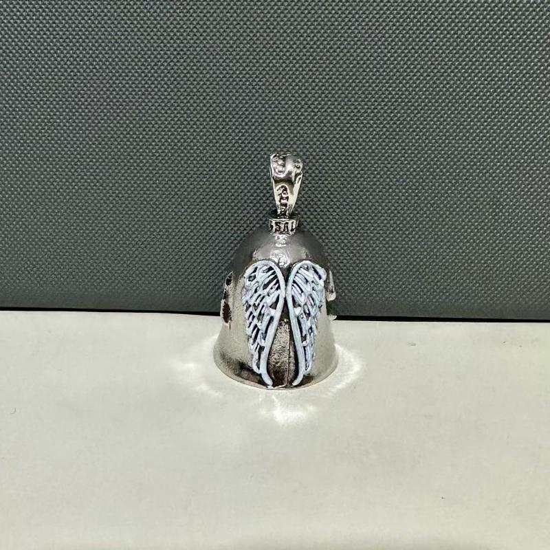 Fahrradglocke Schutzengel Biker-Fahrradglocke Tragbares Motorradzubehör für Biker-Fahrer Motorrad Fahrrad Geschenk gray