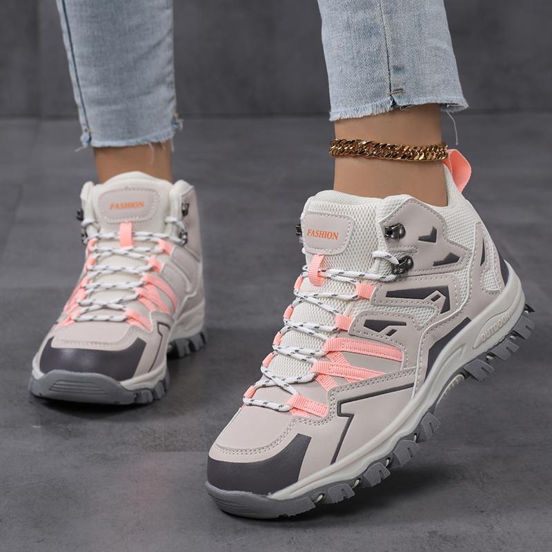 TUINANLE Damen Outdoor Wanderschuhe: Lässige, rutschfeste, strapazierfähige und atmungsaktive Wanderschuhe 38 rosa