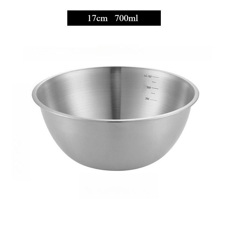 Edelstahlschüssel-Set Vielseitig für Nudeln Suppen Mehr 304 Edelstahl Ideal zum Kochen Backen Aufbewahren von Lebensmitteln 17cm silber