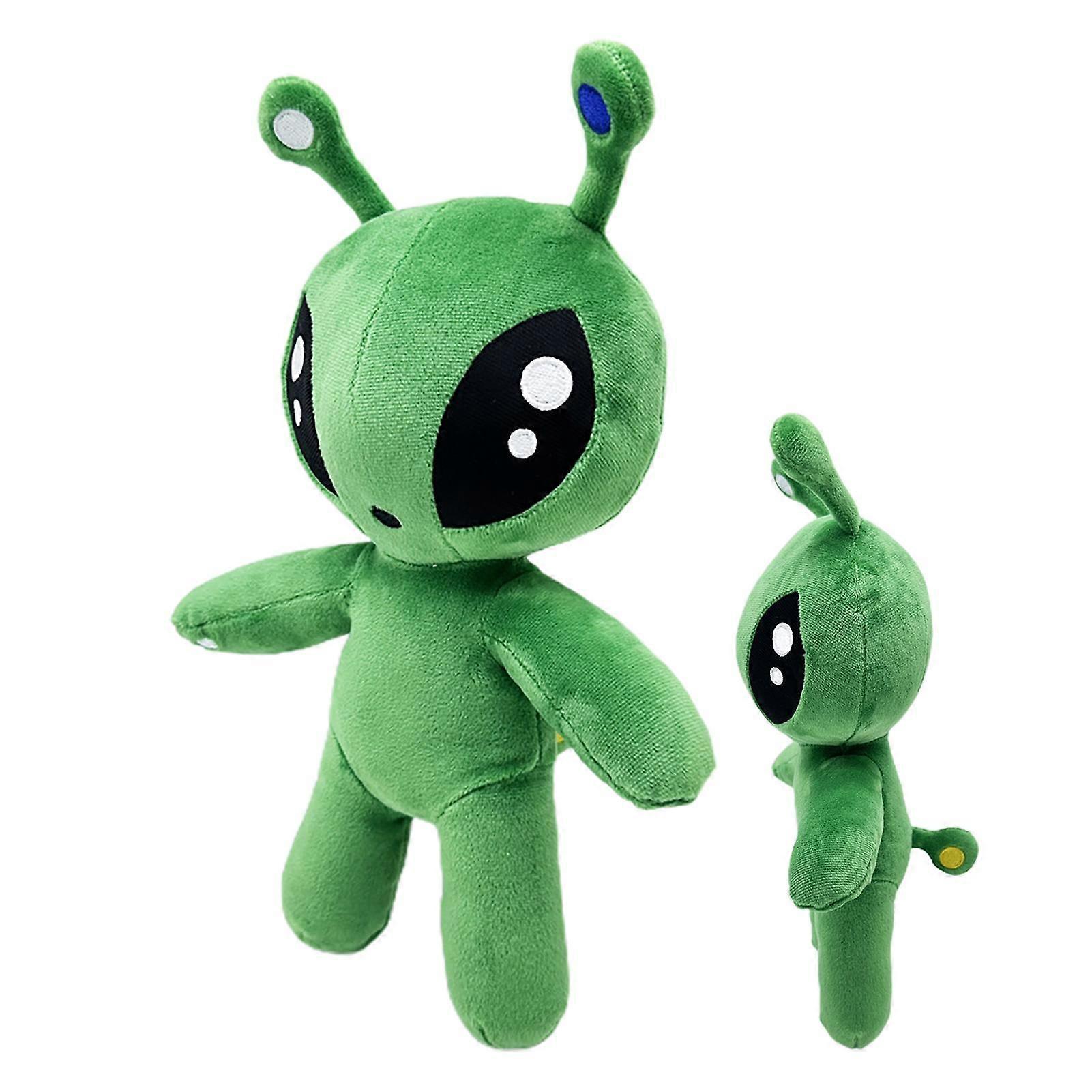 Grünes Alien Plüschtier 34cm Alien Stofftier, Cartoon Alien Plüschpuppe, Alien Plüsch Kissen, Weiches Alien Plüschtier für Kinder Geschenk