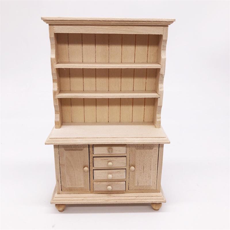1:12 Mini Puppenhaus Spielzeug Schlafzimmer Mini Schrank Bücherregal Mini Möbel D