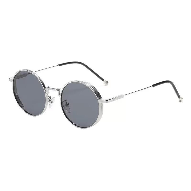 Persönlichkeits Metall Rund Myopie Sonnenbrille Fahren Reiten Outdoor UV400 Beständig Party Treffen Brillen 0 BIS -4.0 -3.0 silber grau