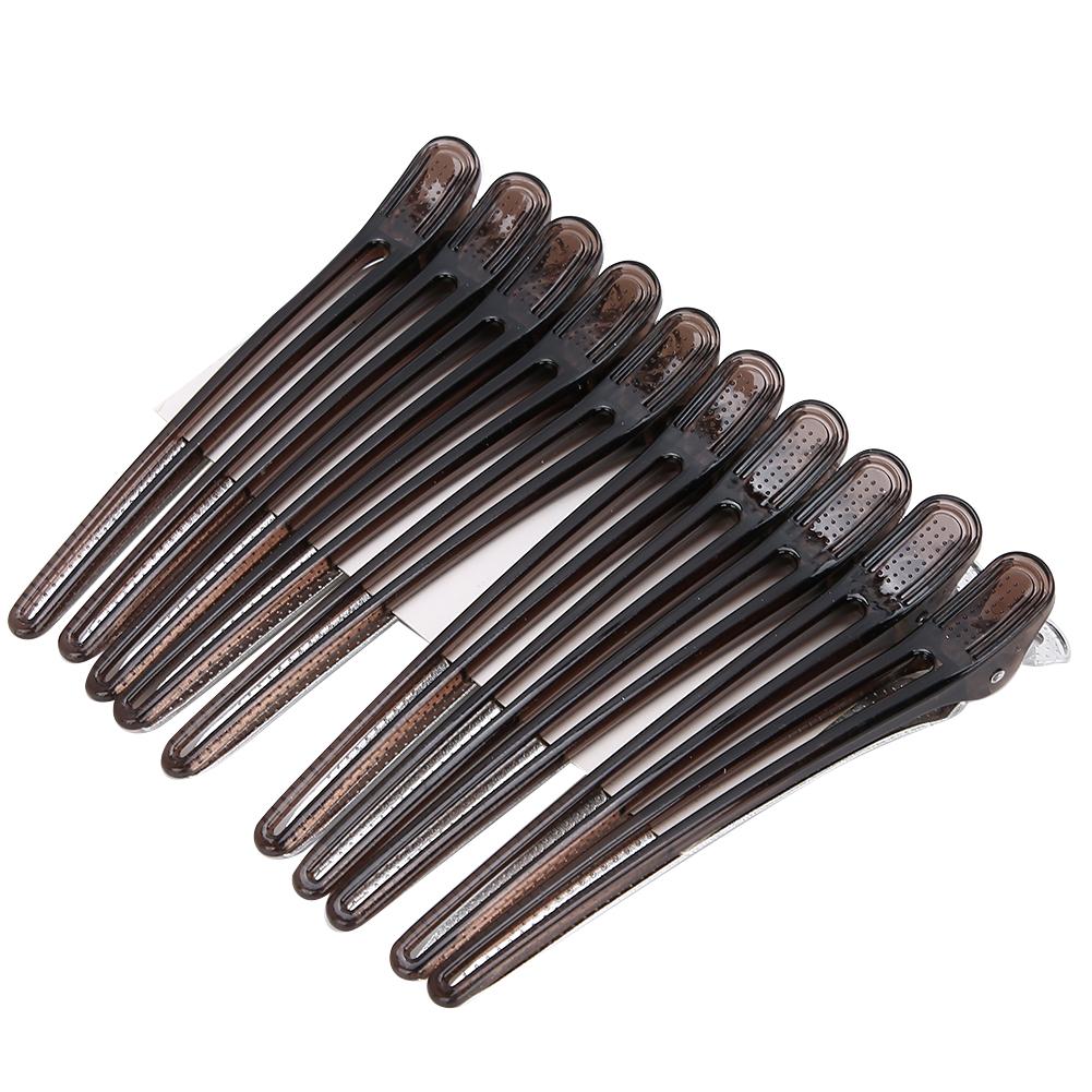 10 Stück Entenschnabelklemmen Haarabteilung Friseurbedarf Frisurspange für Friseursalon Friseurladen Blau schwarz